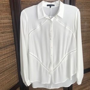 Anthropologie Ro & De White Button Down Blouse